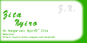 zita nyiro business card